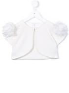 Charabia - Tulle Detailed Cardigan - Kids - Cotton/metal (other) - 10 Yrs, White