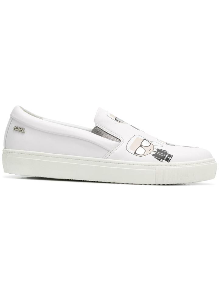 Karl Lagerfeld Kupsole Multikonic Karl Slipon - White