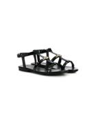 Versace Teen Iconic Applique Sandals - Black
