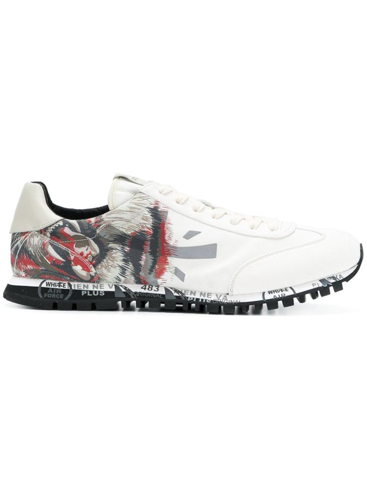 Premiata Print Mat Sneakers - White