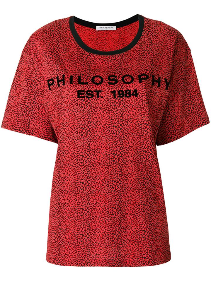 Philosophy Di Lorenzo Serafini Printed Logo T-shirt - Red