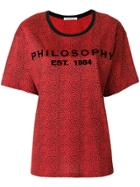 Philosophy Di Lorenzo Serafini Printed Logo T-shirt - Red
