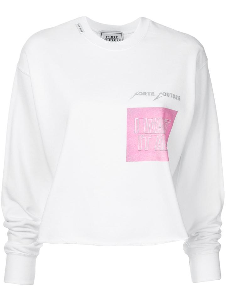Forte Couture I Want It All Sweatshirt - White