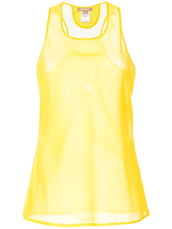 Nehera Sheer Tank Top - Yellow & Orange