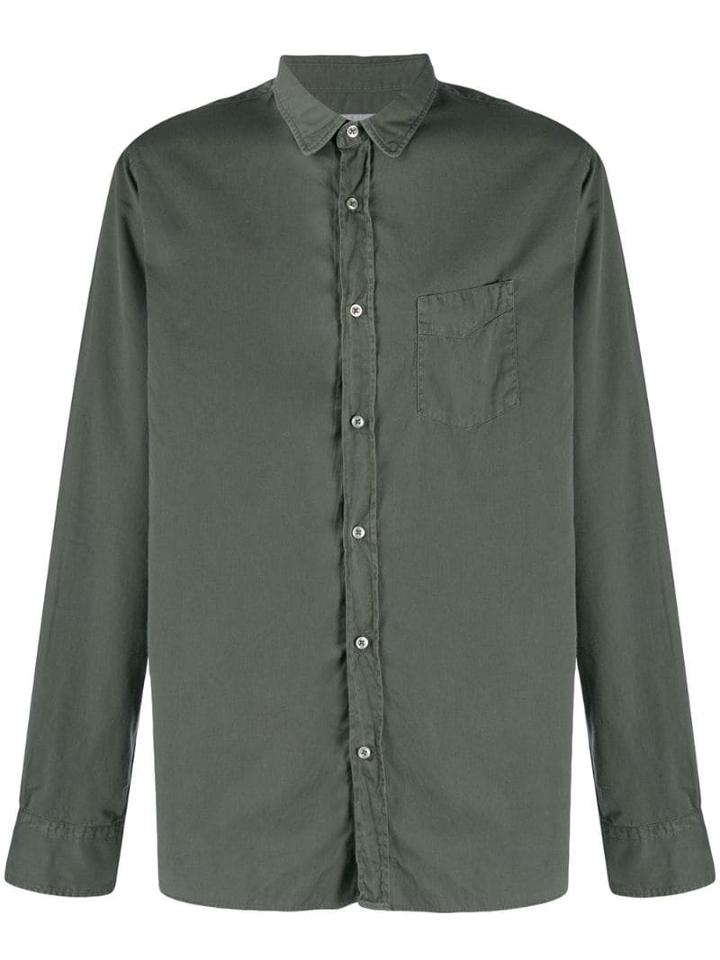 Officine Generale Lipp Stitch Shirt - Green