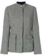 Holland & Holland Checked High Collar Jacket - Grey