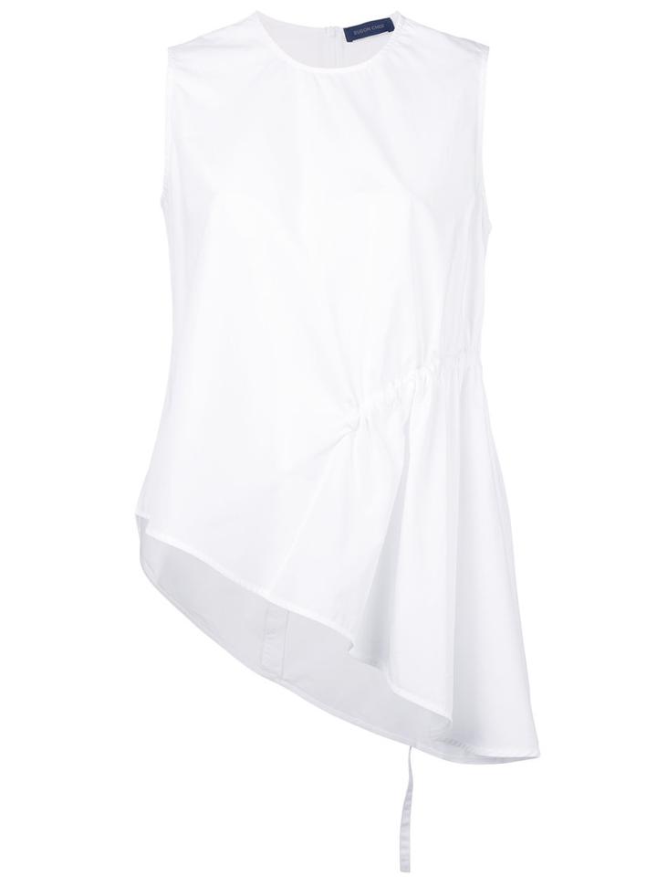 Eudon Choi - Asymmetric Tank Top - Women - Virgin Wool - 14, Women's, White, Virgin Wool