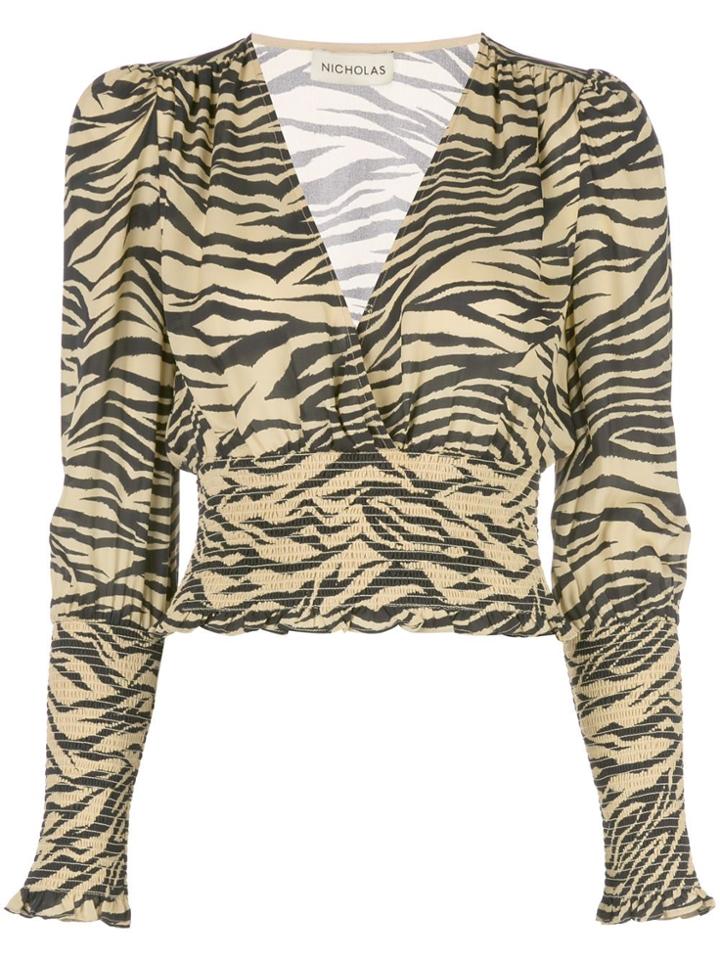 Nicholas Zebra Print Blouse - Yellow