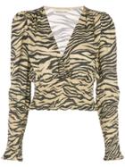 Nicholas Zebra Print Blouse - Yellow