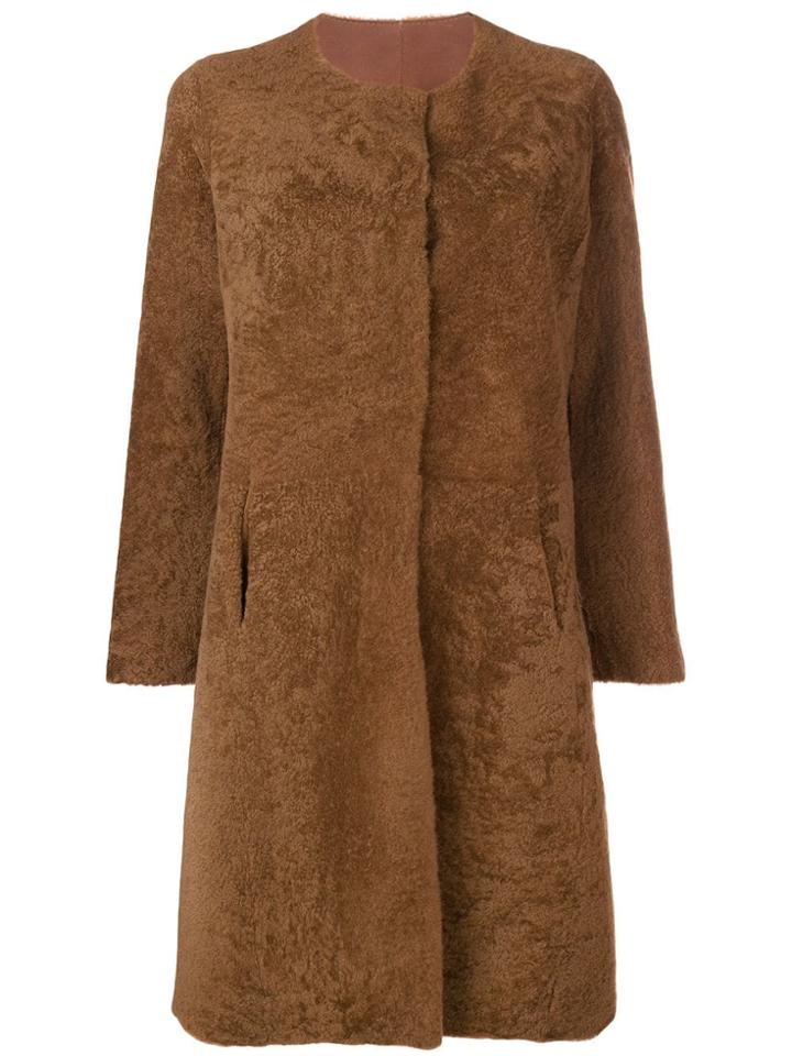 Giorgio Brato Shearling Coat - Brown