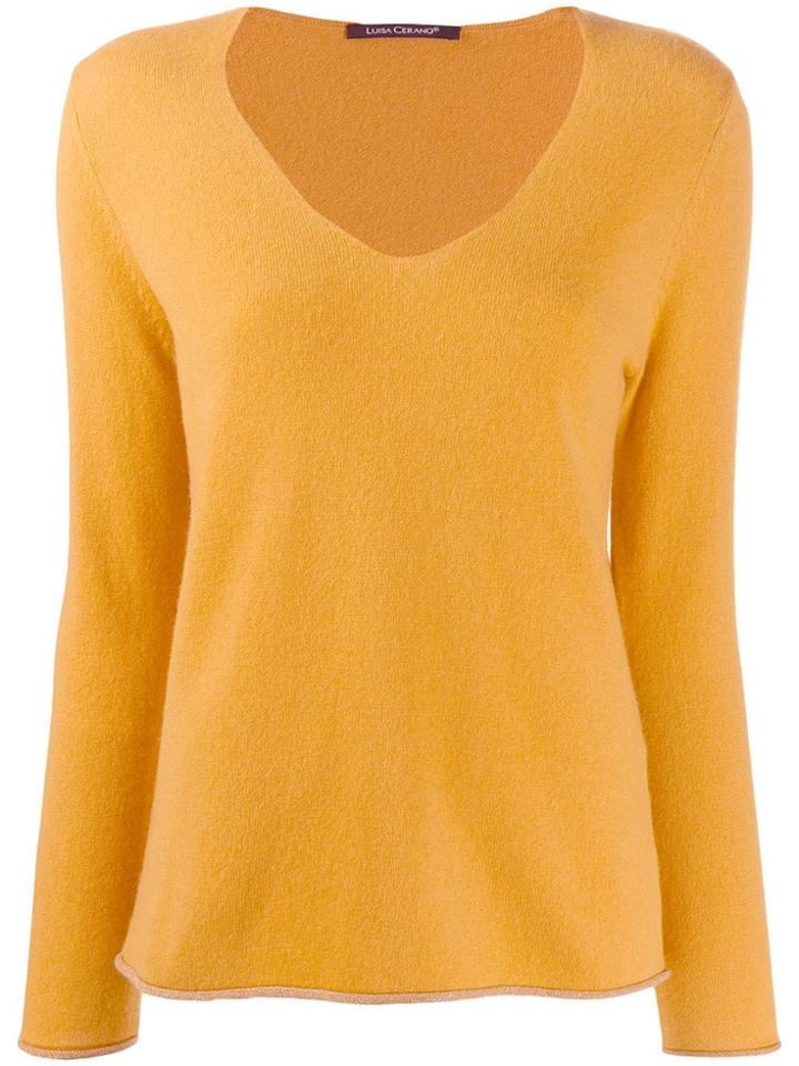 Luisa Cerano Knitted Sweatshirt - Yellow