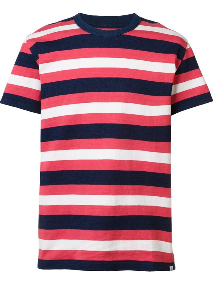 Visvim Striped T-shirt, Men's, Size: 2, Red, Cotton
