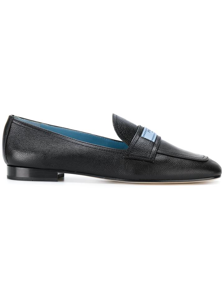 Prada Brand Patch Loafers - Black