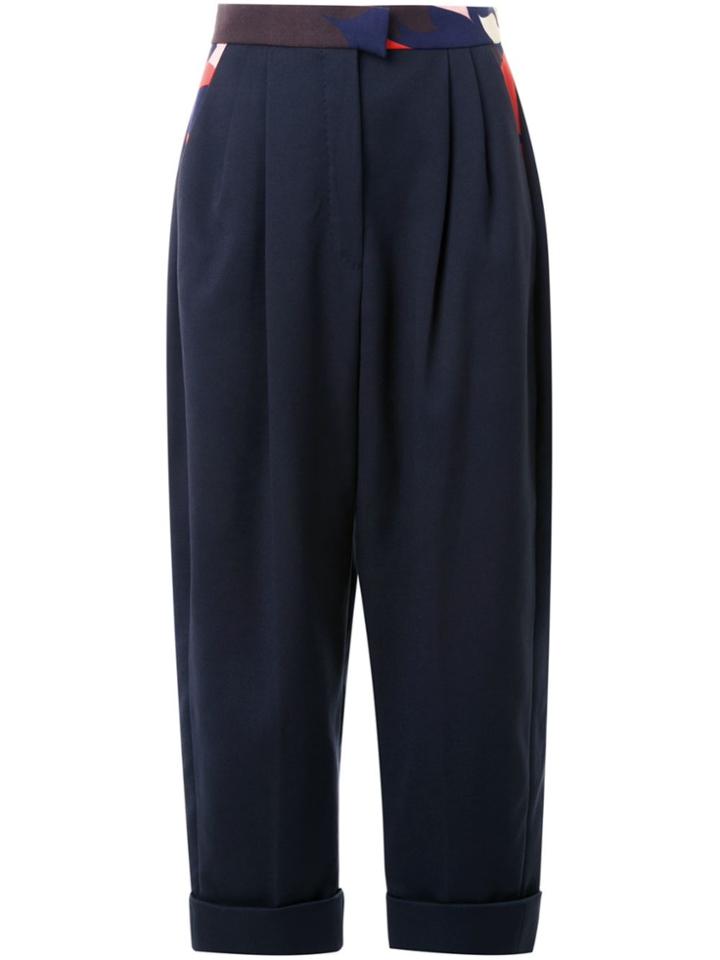 Delpozo Dropped Crotch Pants - Blue