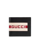 Gucci Gucci Stripe Leather Wallet - Black