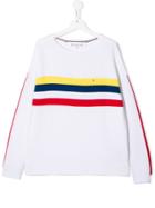 Tommy Hilfiger Junior Teen Striped Knitted Sweatshirt - White