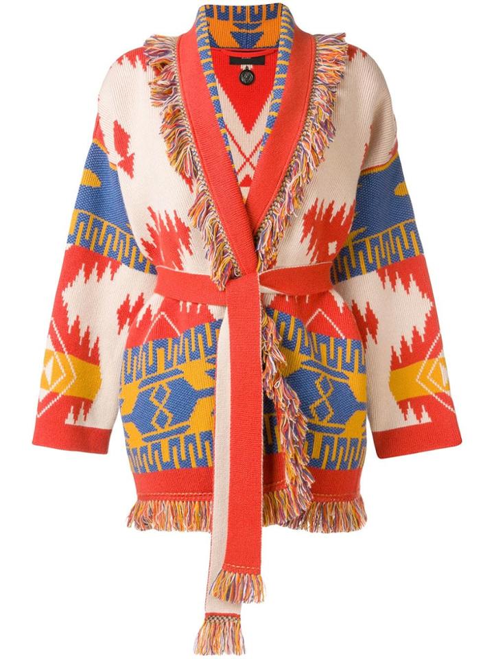 Mumofsix Navajo Knit Cardigan - White