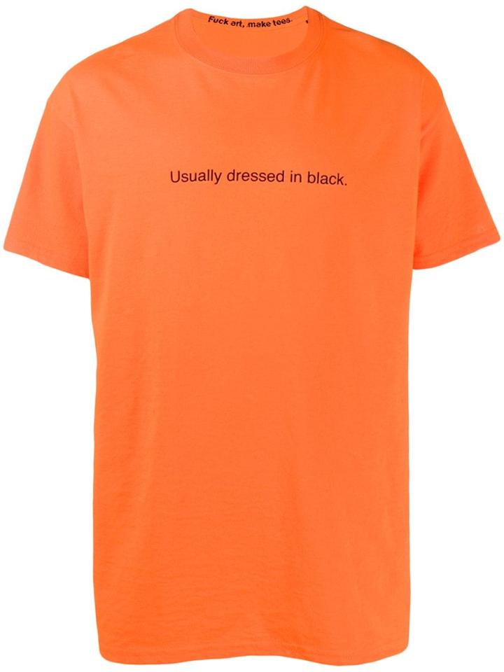 F.a.m.t. 'usually Dressed In Black' T-shirt - Orange