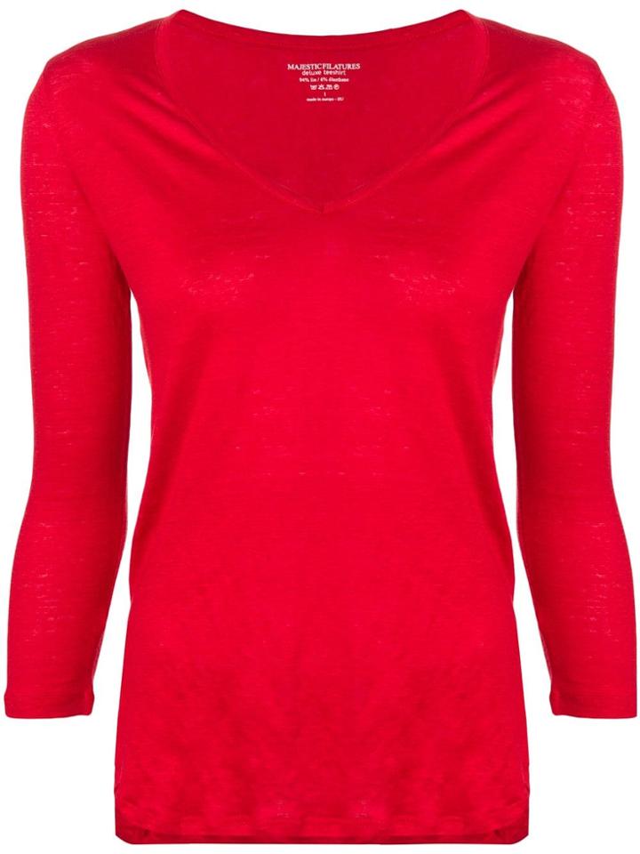 Majestic Filatures Knitted T-shirt - Red