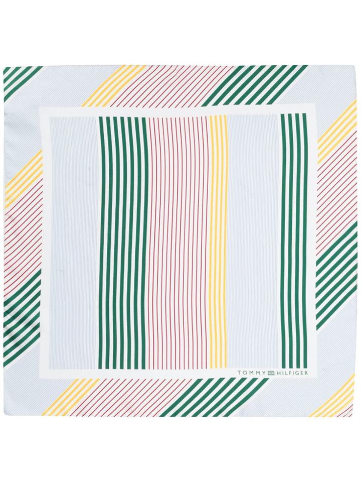 Tommy Hilfiger Striped Patter Scarf - White