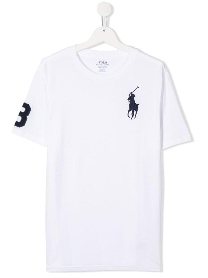Ralph Lauren Kids Teen Embroidered Pony T-shirt - White
