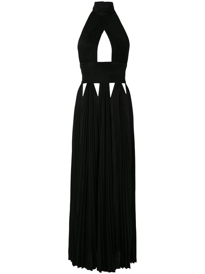Givenchy Pleated Halterneck Gown - Black