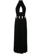 Givenchy Pleated Halterneck Gown - Black