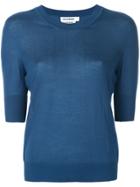 Jil Sander Short Sleeve Knit Top - Blue
