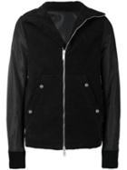Unravel Project Contrast Sleeve Zipped Jacket - Black