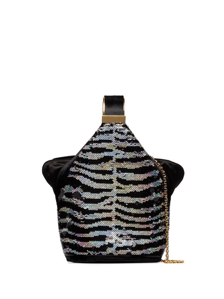 Bienen Davis Kit Zebra-sequin Bucket Bag - Black