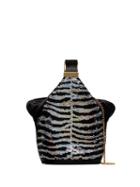 Bienen Davis Kit Zebra-sequin Bucket Bag - Black