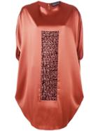 Gianluca Capannolo Oversized Sequin Panel Dress - Yellow & Orange