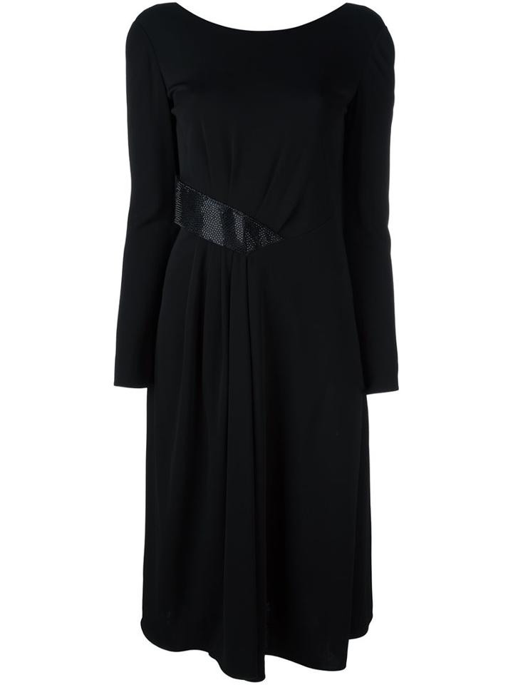 Armani Collezioni Gathered Waist Dress