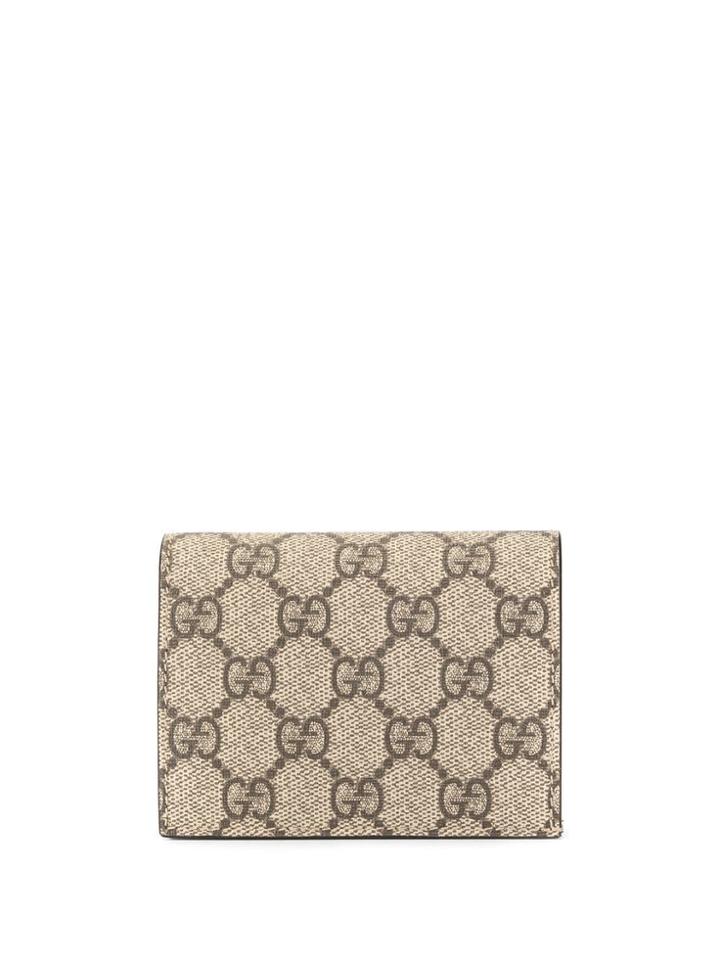 Gucci Supreme Card Case - Brown