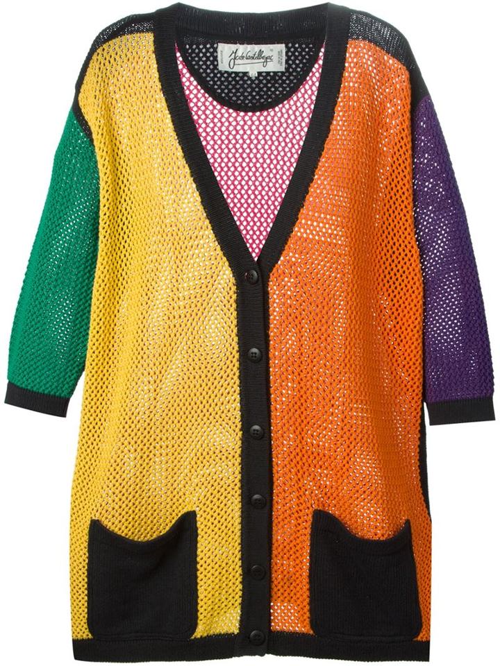 Jc De Castelbajac Vintage Colour Block Cardigan
