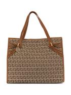 Fendi Pre-owned Zucchino Logos Tote - Brown