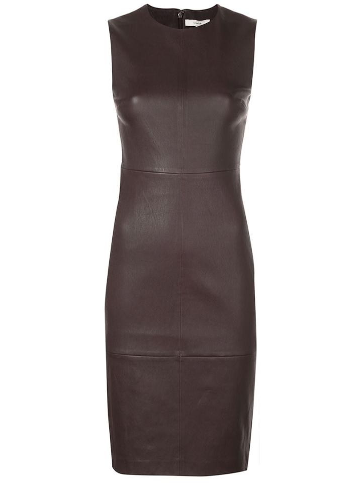 Vince Sleeveless Midi Dress - Brown