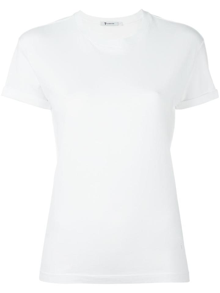 T By Alexander Wang Round Neck T-shirt, Women's, Size: Xs, White, Cotton