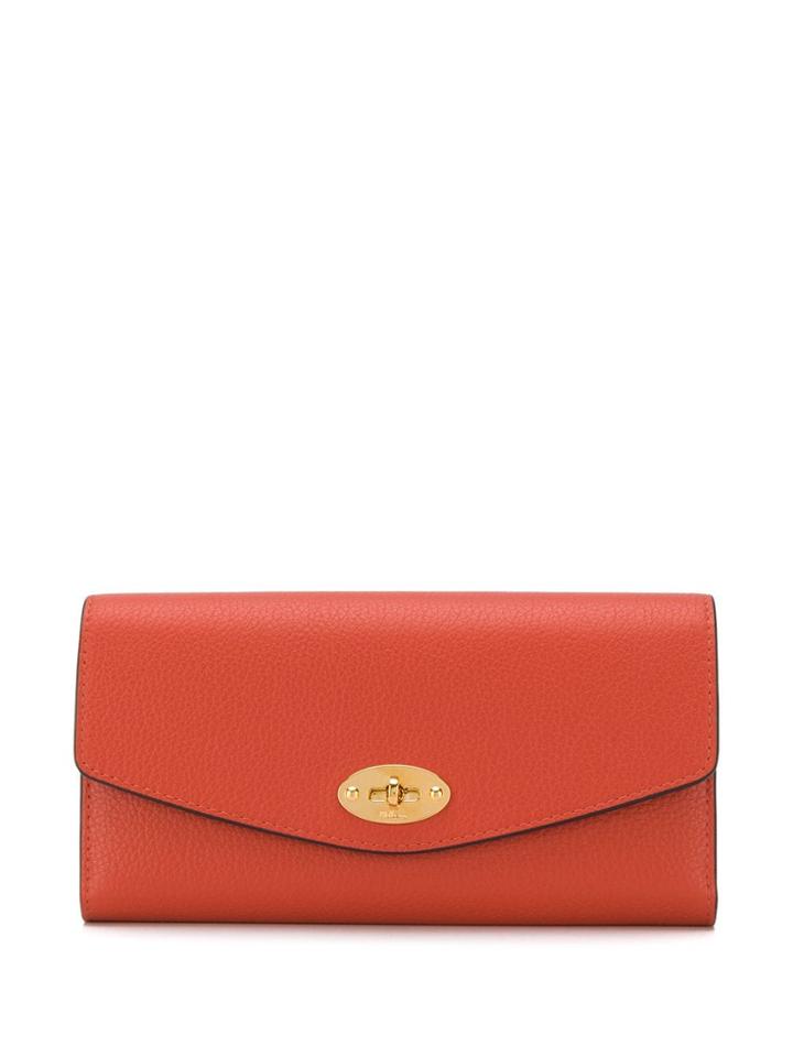 Mulberry Darley Small Grain Wallet - Orange