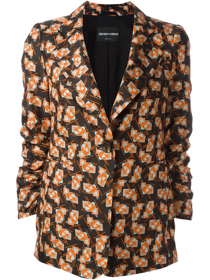 Emporio Armani Printed Blazer - Black