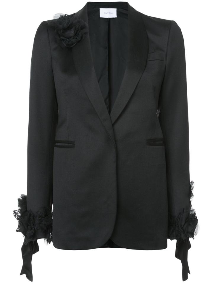 Marchesa Ruffle-trimmed Blazer - Black