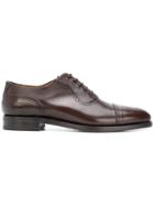 Berwick Shoes Embroidered Oxford Shoes - Brown