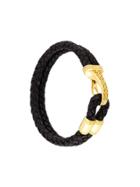Nialaya Jewelry Braided Bali Clasp Bracelet - Black