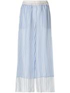 P.a.r.o.s.h. Striped Wide-leg Trousers - Blue