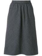 Yves Saint Laurent Vintage Pied De Poule Skirt - Blue