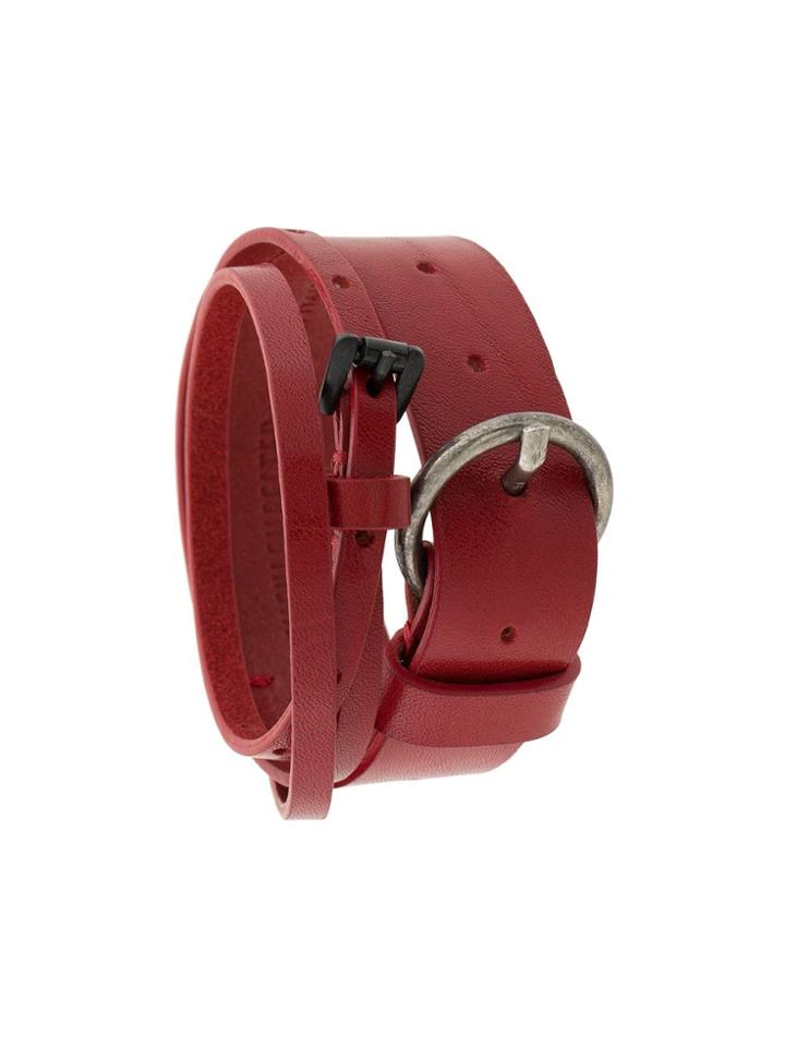 Ann Demeulemeester Wrap-around Belt Bracelet - Red