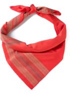 Fendi Vintage Lattice Print Scarf, Women's, Yellow/orange