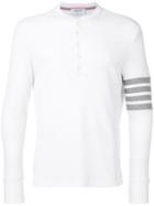 Thom Browne 4-bar Compact Waffle Henley - White
