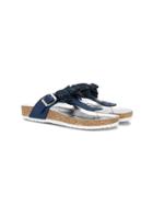 Monnalisa Embellished Bow Sandals - Blue
