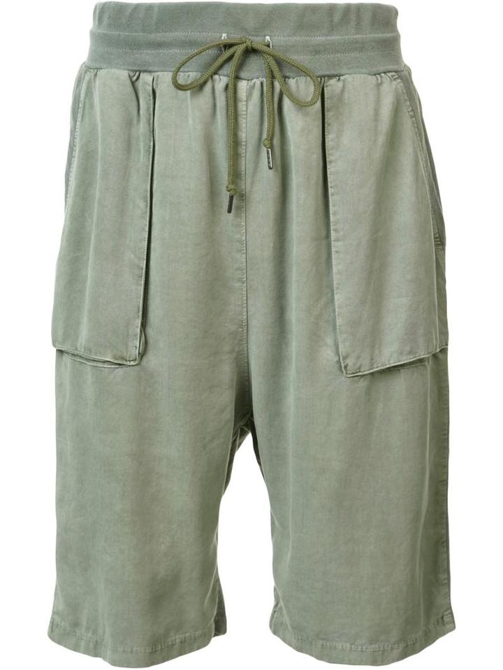 John Elliott 'safari' Track Shorts, Men's, Size: Medium, Green, Cotton/tencel
